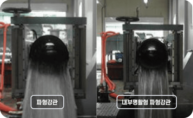 물 흐름이 부드러운 내부평활형 파형강관 제품